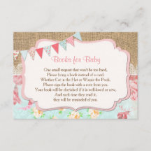 Boeken voor baby, bloemenjute boek aanvraag insert