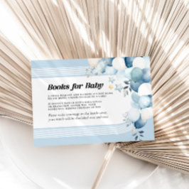 Boeken voor Baby Blue Baby shower Kaart Notitiekaartje
