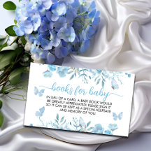 Boeken voor Baby Blue Floral Baby shower