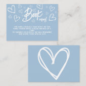 Boeken voor Baby Blue Moderne Douche Informatiekaartje (Voorkant / Achterkant)