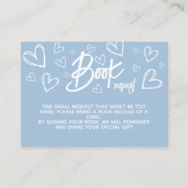 Boeken voor Baby Blue Moderne Douche Informatiekaartje