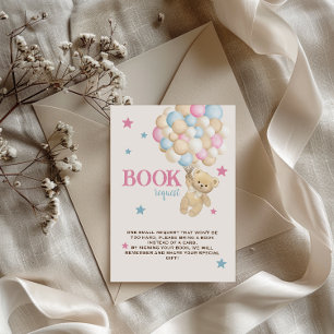 Boeken voor Baby Blue Pink Sand Teddy Bear Balloon Informatiekaartje