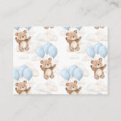Boeken voor Baby Blue Teddy Bear Baby shower Informatiekaartje (Achterkant)