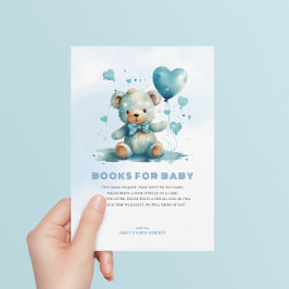 Boeken voor Baby Blue Teddy Bear Bedankkaart