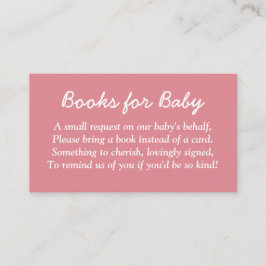 Boeken voor Baby Blush Pink Enclosure Kaart