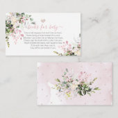 Boeken voor Baby Blush Roze Eucalyptus Informatiekaartje (Voorkant / Achterkant)