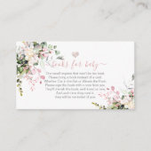 Boeken voor Baby Blush Roze Eucalyptus Informatiekaartje (Voorkant)