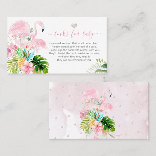 Boeken voor Baby Blush roze vlamingos Enc. Plaatskaartje (Voorkant / Achterkant)