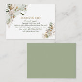 Boeken voor Baby, Boekaanvraag, Boho Baby shower E Informatiekaartje (Voorkant / Achterkant)