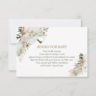 Boeken voor Baby, Boekaanvraag, Boho Baby shower Kaart