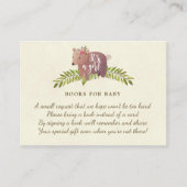 boeken voor baby boekaanvraag kaartje schattig bee informatiekaartje (Voorkant)