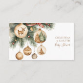 Boeken voor Baby Boho Christmas Baby shower Informatiekaartje (Achterkant)