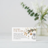 Boeken voor Baby Boho Christmas Baby shower Informatiekaartje (Staand voorkant)