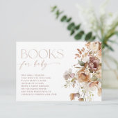 Boeken voor Baby boho herfst floral waterverven Informatiekaartje (Staand voorkant)