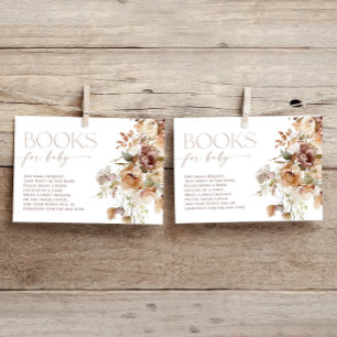Boeken voor Baby boho herfst floral waterverven Informatiekaartje