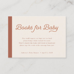 Boeken voor Baby Boho-minimalistische lijnen Informatiekaartje