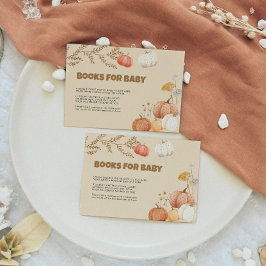 Boeken voor Baby Boho Pumpkin Baby shower Notitiekaartje