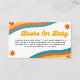 Boeken voor Baby Boho Retro Sunshine Baby shower Informatiekaartje