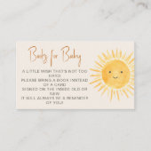 Boeken voor Baby Boho Sunshine Baby shower Informatiekaartje (Voorkant)