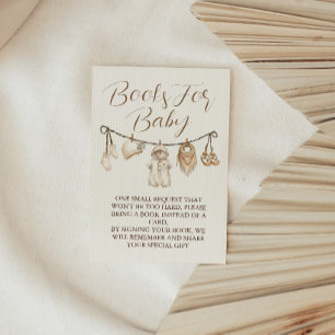 Boeken voor baby boho waslijn baby shower informatiekaartje