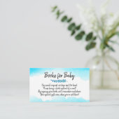 Boeken voor Baby Book Request Baby shower Invitati Visitekaartje (Staand voorkant)