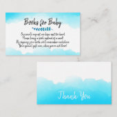 Boeken voor Baby Book Request Baby shower Invitati Visitekaartje (Voorkant / Achterkant)