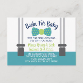 Boeken voor Baby, Bow Stropdas Baby shower Informatiekaartje