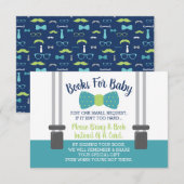Boeken voor Baby, Bow Stropdas Baby shower Informatiekaartje (Voorkant / Achterkant)