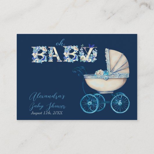 Boeken voor Baby Boy Baby Carriage Informatiekaartje (Achterkant)