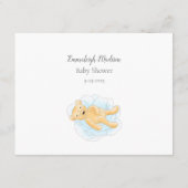 Boeken voor Baby Boy Teddy Bear and Bee Informatiekaartje (Achterkant)