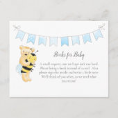 Boeken voor Baby Boy Teddy Bear and Bee Informatiekaartje (Voorkant)