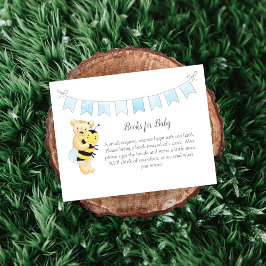 Boeken voor Baby Boy Teddy Bear and Bee Informatiekaartje