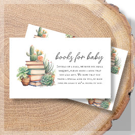 Boeken voor Baby | Cactus Boek Thema Baby shower Informatiekaartje