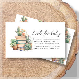 Boeken voor Baby   Cactus Boek Thema Baby shower Informatiekaartje