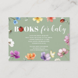 Boeken voor baby cadeau voor Wildflower Lovebug ba Informatiekaartje