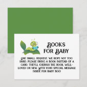 Boeken voor Baby Caterpillar Lezen op een blad Kaart (Voorkant / Achterkant)