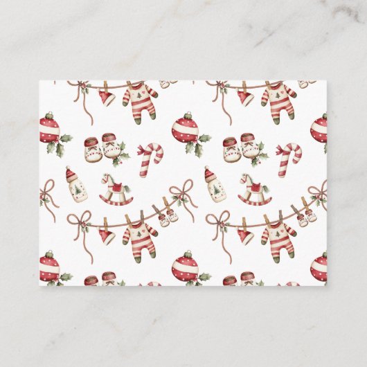 Boeken voor Baby Christmas Baby shower Informatiekaartje (Achterkant)