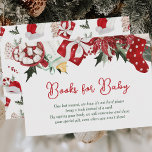 Boeken voor Baby Christmas Santa Baby shower Informatiekaartje<br><div class="desc">Deel de liefde met onze "Christmas Santa Baby shower Books for Baby Enclosure Kaart"! Deze prachtige kaart, met zijn rode en groene vakantieontwerp, is de perfecte aanvulling op elk baby shower. Het bevat een lief gedicht, dat je gasten uitnodigt om een boek mee te nemen in plaats van een kaart....</div>