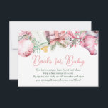 Boeken voor Baby Christmas Santa Pink Baby shower Kaart<br><div class="desc">Deel de liefde met onze "Christmas Santa Baby shower Books for Baby Enclosure Kaart"! Deze prachtige kaart, met zijn rode en groene vakantieontwerp, is de perfecte aanvulling op elk baby shower. Het bevat een lief gedicht, dat je gasten uitnodigt om een boek mee te nemen in plaats van een kaart....</div>