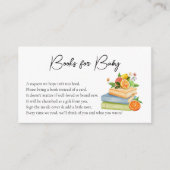 Boeken voor Baby Citrus Little Cutie Baby shower Informatiekaartje (Voorkant)