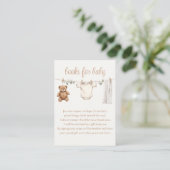 Boeken voor Baby Clothesline Baby shower Informatiekaartje (Staand voorkant)