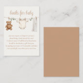 Boeken voor Baby Clothesline Baby shower Informatiekaartje (Voorkant / Achterkant)