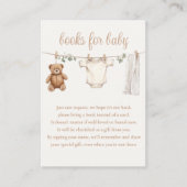 Boeken voor Baby Clothesline Baby shower Informatiekaartje (Voorkant)