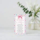 Boeken voor Baby Coquette Bow Floral Request Kaart (Staand voorkant)