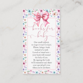 Boeken voor Baby Coquette Bow Floral Request Kaart