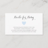 Boeken voor Baby Cute Blue Heart Boy Baby shower Informatiekaartje (Voorkant)