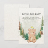 Boeken voor Baby Cute Waterverf Beer Rustic Forest Informatiekaartje (Voorkant / Achterkant)