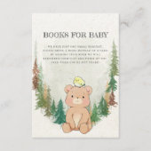 Boeken voor Baby Cute Waterverf Beer Rustic Forest Informatiekaartje (Voorkant)