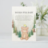Boeken voor Baby Cute Waterverf Beer Rustic Forest Informatiekaartje (Staand voorkant)