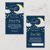 Boeken voor Baby Diaper Raffle 2-Side Enclosure Ka Visitekaartje (Voorkant / Achterkant)